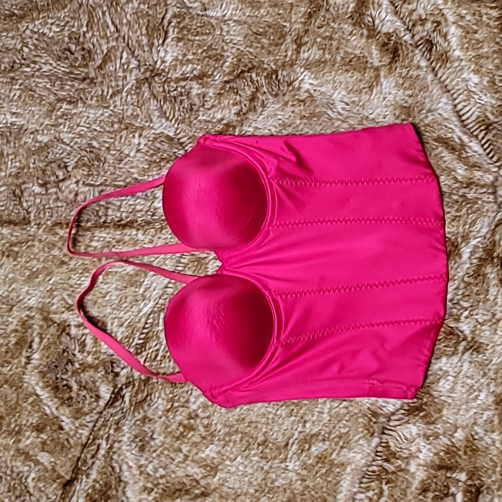 VS red low back bustier